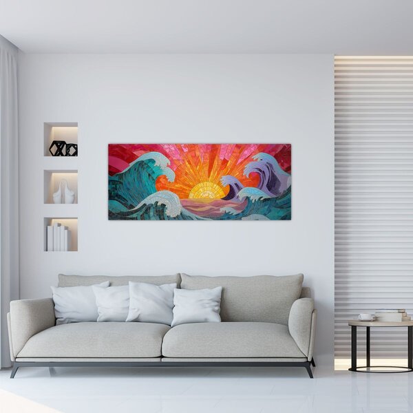 Slika - Mozaik valova (120x50 cm)