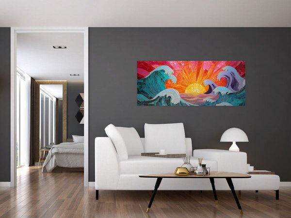 Slika - Mozaik valova (120x50 cm)