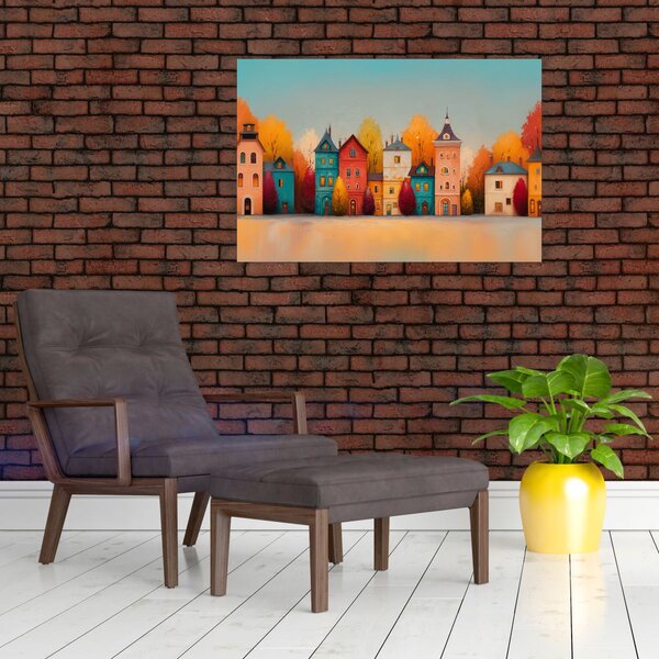 Slika - Jesensko selo (90x60 cm)