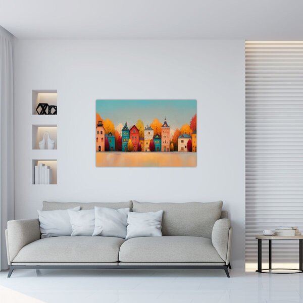 Slika - Jesensko selo (90x60 cm)