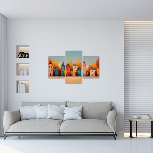 Slika - Jesensko selo (90x60 cm)