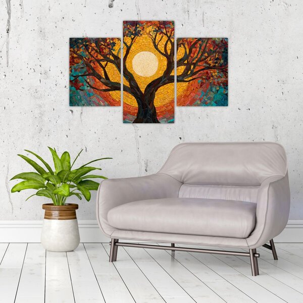 Slika - Sunce u krošnji stabla života (90x60 cm)