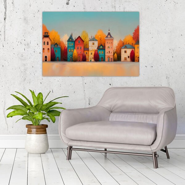 Slika - Jesensko selo (90x60 cm)