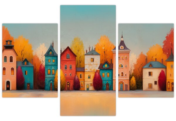 Slika - Jesensko selo (90x60 cm)