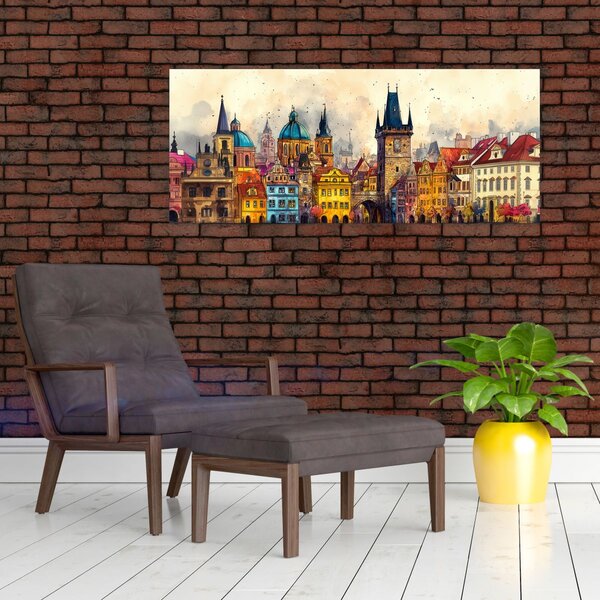 Slika - Jesen u oslikanom gradu (120x50 cm)
