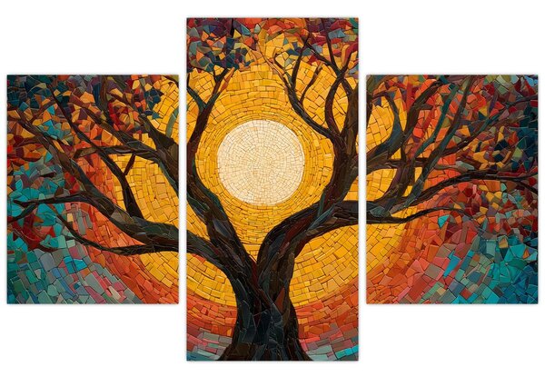 Slika - Sunce u krošnji stabla života (90x60 cm)