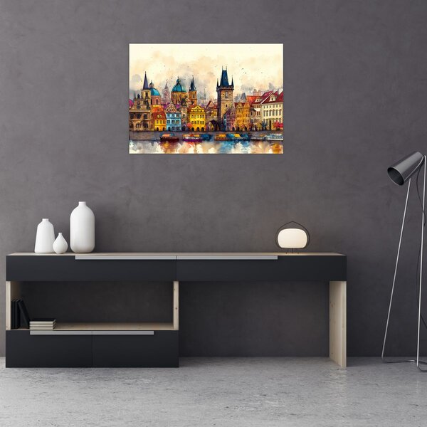 Slika - Jesen u oslikanom gradu (70x50 cm)