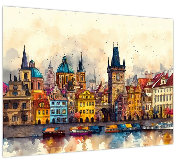 Slika - Jesen u oslikanom gradu (70x50 cm)