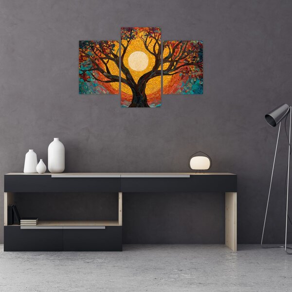 Slika - Sunce u krošnji stabla života (90x60 cm)