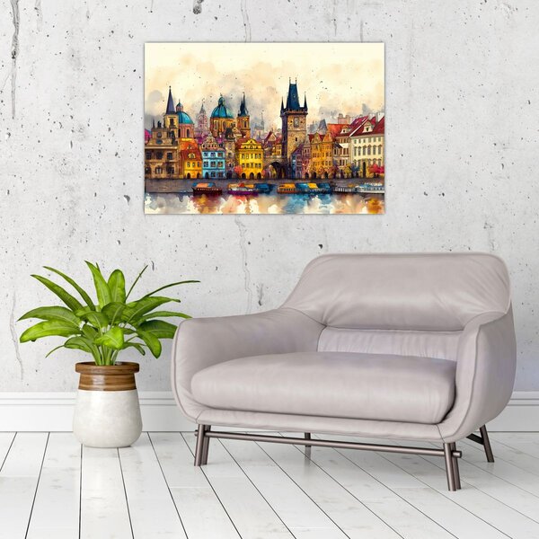 Slika - Jesen u oslikanom gradu (70x50 cm)