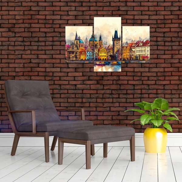 Slika - Jesen u oslikanom gradu (90x60 cm)