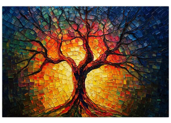 Slika - Stablo života u mozaiku (90x60 cm)