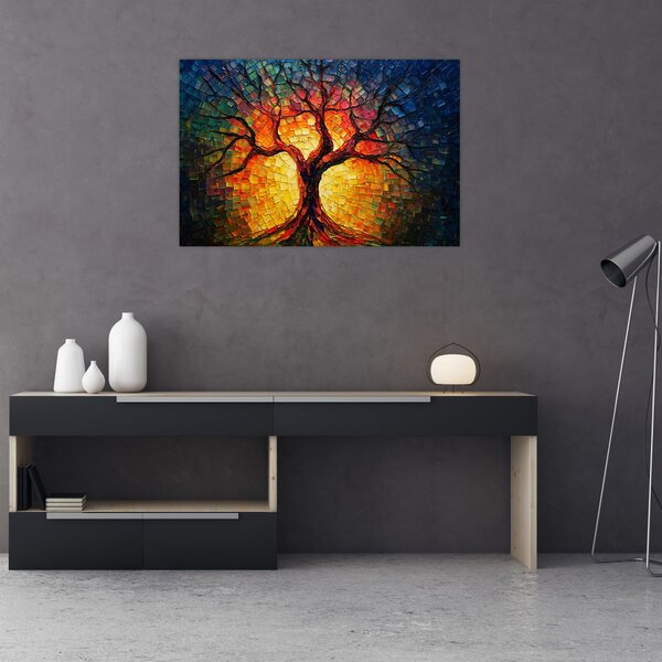 Slika - Stablo života u mozaiku (90x60 cm)