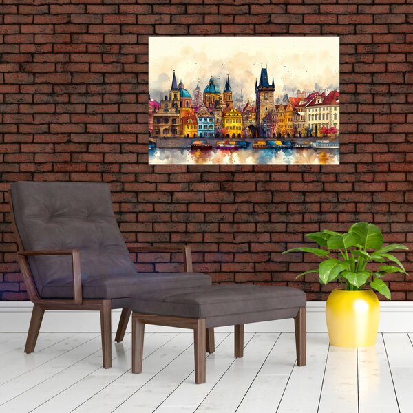 Slika - Jesen u oslikanom gradu (90x60 cm)