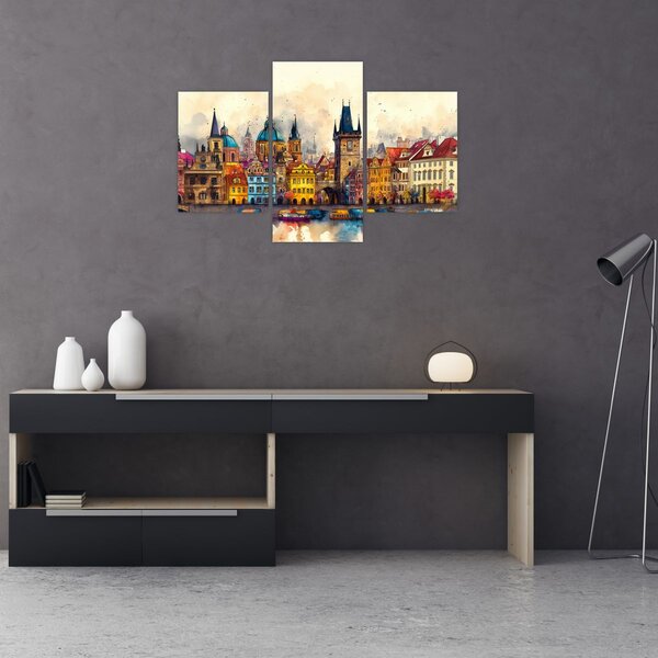 Slika - Jesen u oslikanom gradu (90x60 cm)