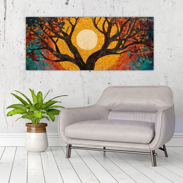 Slika - Sunce u krošnji stabla života (120x50 cm)