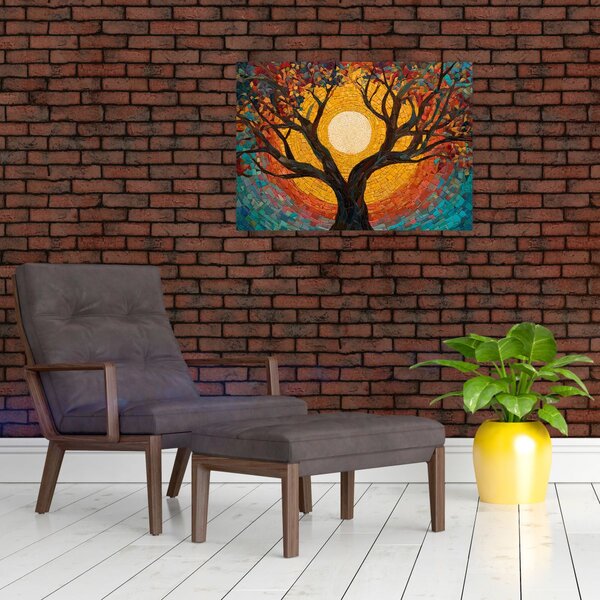Slika - Sunce u krošnji stabla života (70x50 cm)