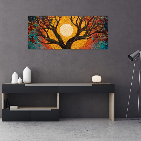 Slika - Sunce u krošnji stabla života (120x50 cm)