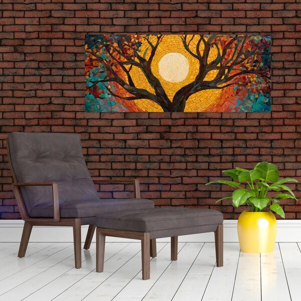 Slika - Sunce u krošnji stabla života (120x50 cm)