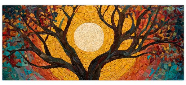 Slika - Sunce u krošnji stabla života (120x50 cm)