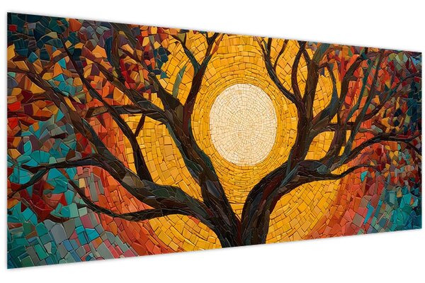 Slika - Sunce u krošnji stabla života (120x50 cm)