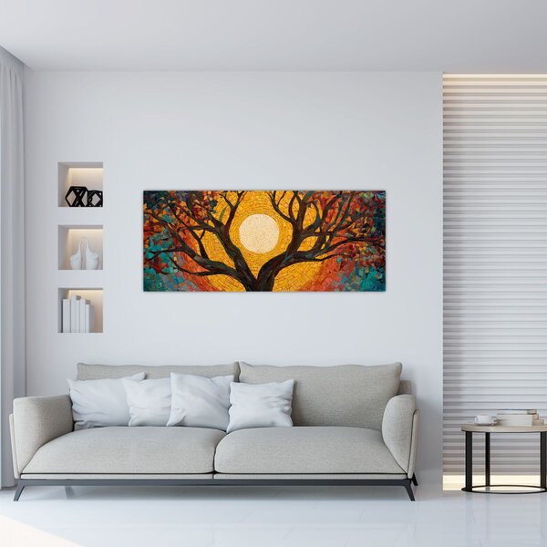 Slika - Sunce u krošnji stabla života (120x50 cm)