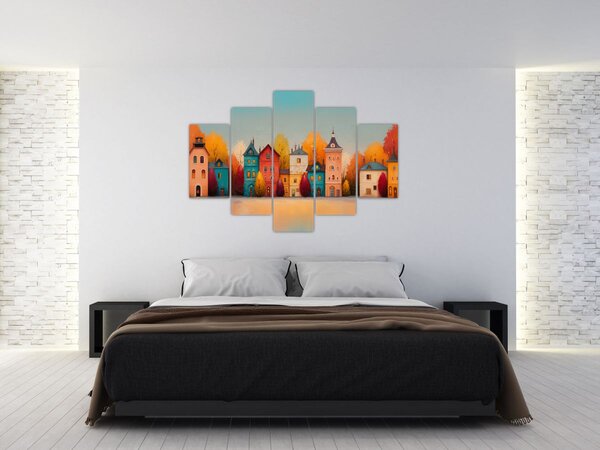 Slika - Jesensko selo (150x105 cm)