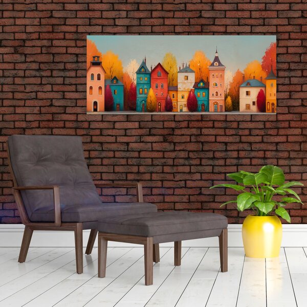 Slika - Jesensko selo (120x50 cm)