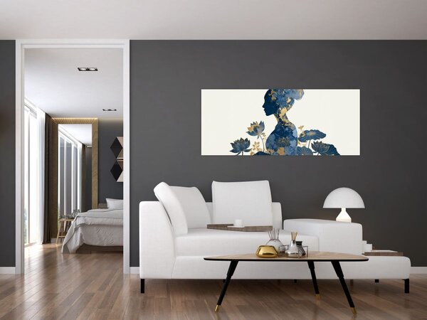 Slika - Mramorni profil žene (120x50 cm)
