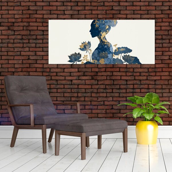 Slika - Mramorni profil žene (120x50 cm)