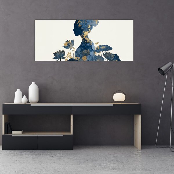 Slika - Mramorni profil žene (120x50 cm)