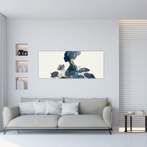 Slika - Mramorni profil žene (120x50 cm)