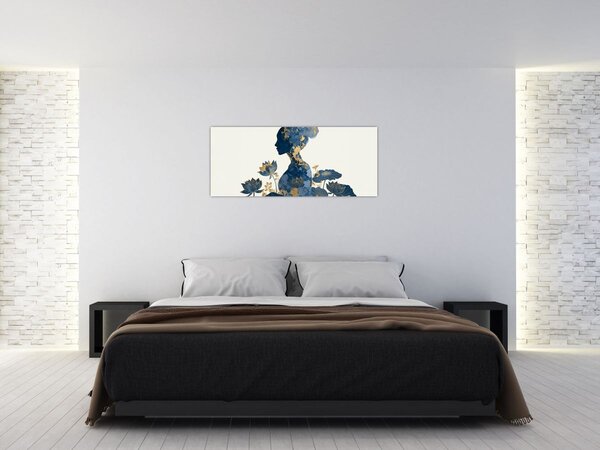 Slika - Mramorni profil žene (120x50 cm)