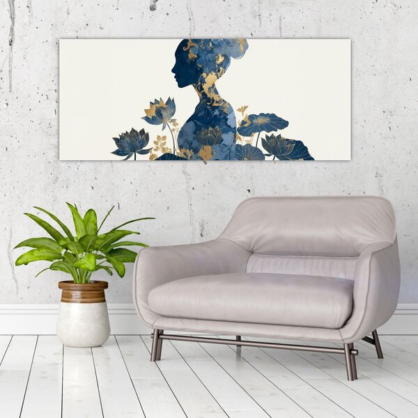 Slika - Mramorni profil žene (120x50 cm)
