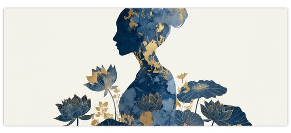 Slika - Mramorni profil žene (120x50 cm)