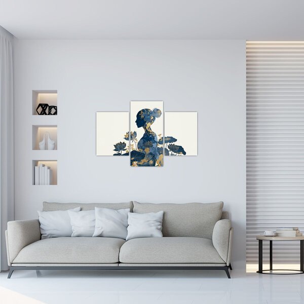 Slika - Mramorni profil žene (90x60 cm)