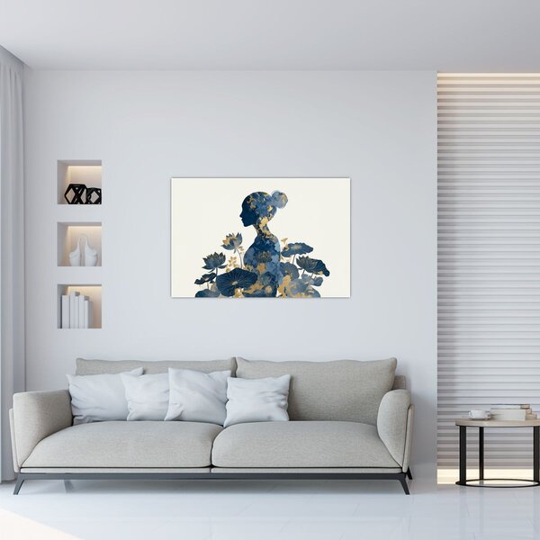 Slika - Mramorni profil žene (90x60 cm)