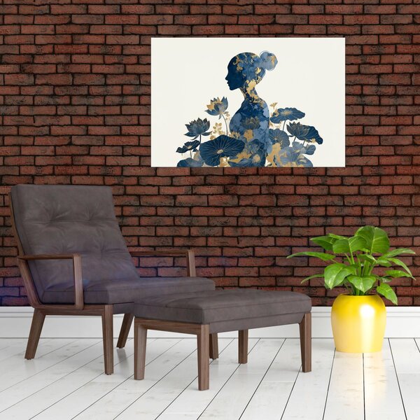 Slika - Mramorni profil žene (90x60 cm)
