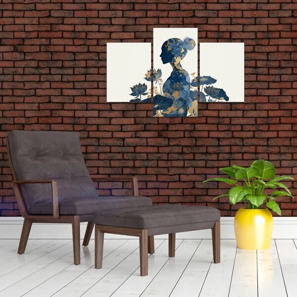 Slika - Mramorni profil žene (90x60 cm)
