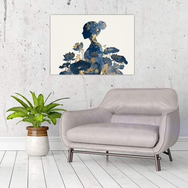 Slika - Mramorni profil žene (70x50 cm)