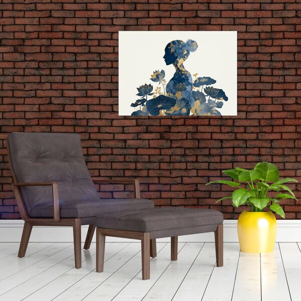 Slika - Mramorni profil žene (70x50 cm)