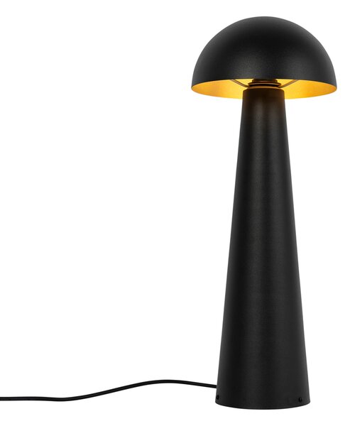 Vanjska podna lampa crna 65 cm - gljiva