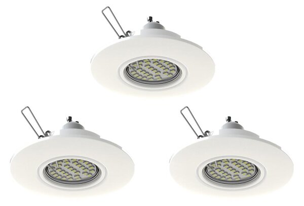 Eglo 78704 - SET 3x LED Ugradbena svjetiljka PENETO 1xGU10/3,3W/230V bijela