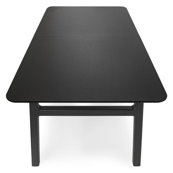 Proširiv blagovaonski stol s dodatnom pločom u dekoru hrasta 90x180 cm Curved – Woodman