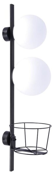 Zuma Line 5002 - Zidna svjetiljka PLANT 1xE27/40W/230V + 1xE14/40W crna