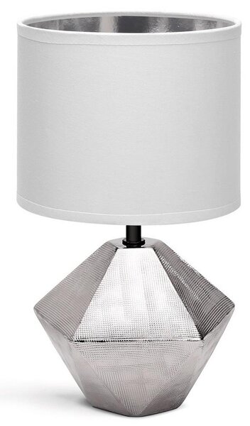 Aigostar - Stolna lampa 1xE14/40W/230V srebrna/bijela