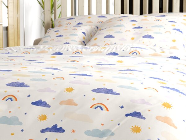 Posteljina za dječji krevetić od Renforcé pamuka CLOUDIRO šarena Dimenzije posteljine: 45 x 65 cm | 90 x 135 cm