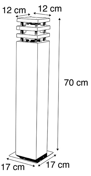Moderna vanjska podna svjetiljka pješčanik 70 cm - Grumpy