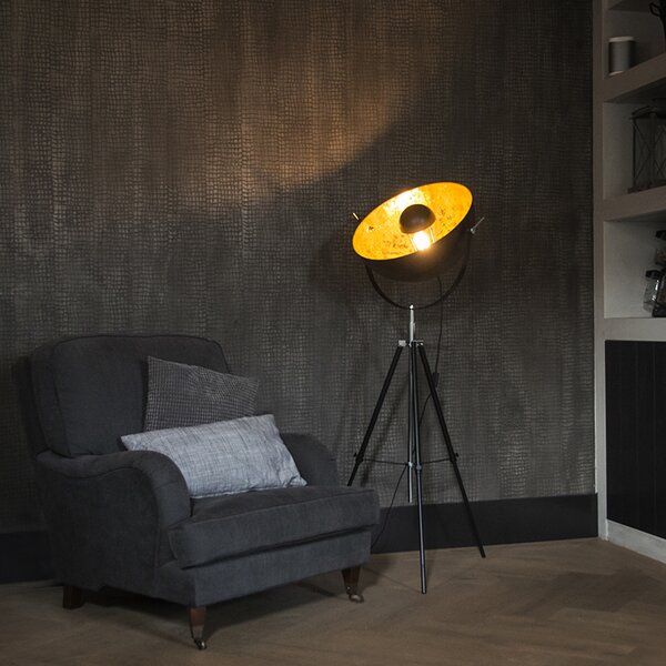 Industrijska podna lampa trostativ crna - Magna 50 Eglip