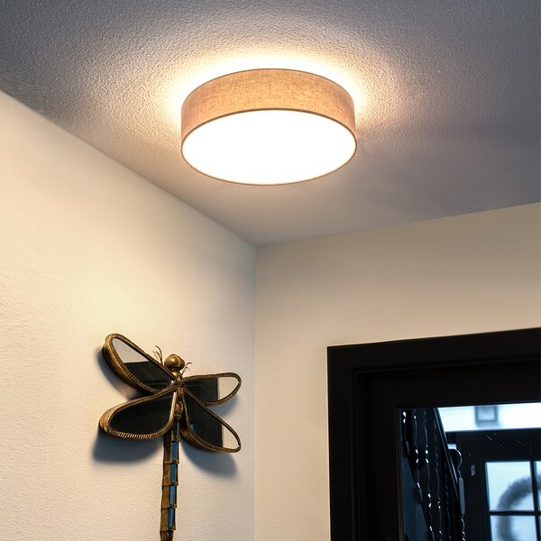 Stropna svjetiljka siva 40 cm uključujući LED - Drum LED